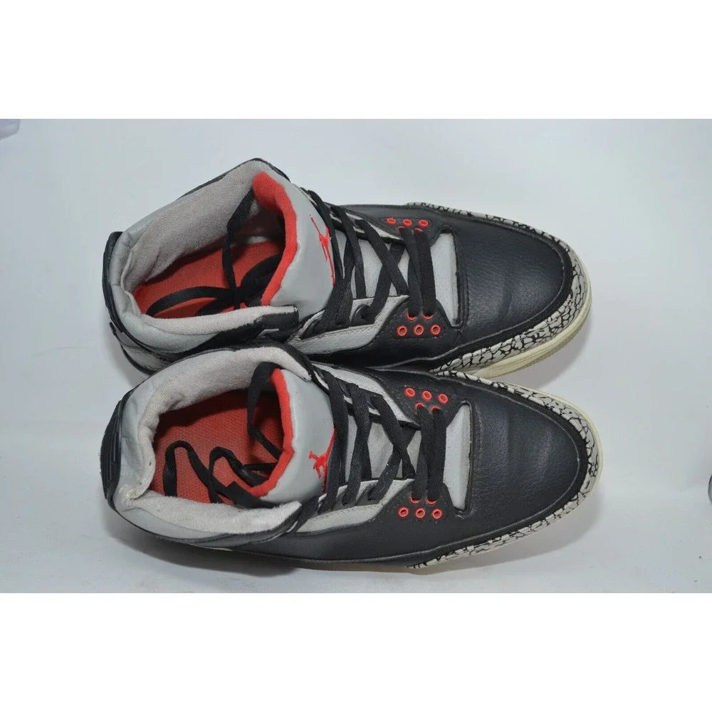 Nike Air Jordan 3 Men's 9.5 Black Cement 318376-016 OG Red Lining 2016 Shoes NIB